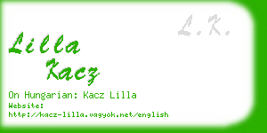 lilla kacz business card